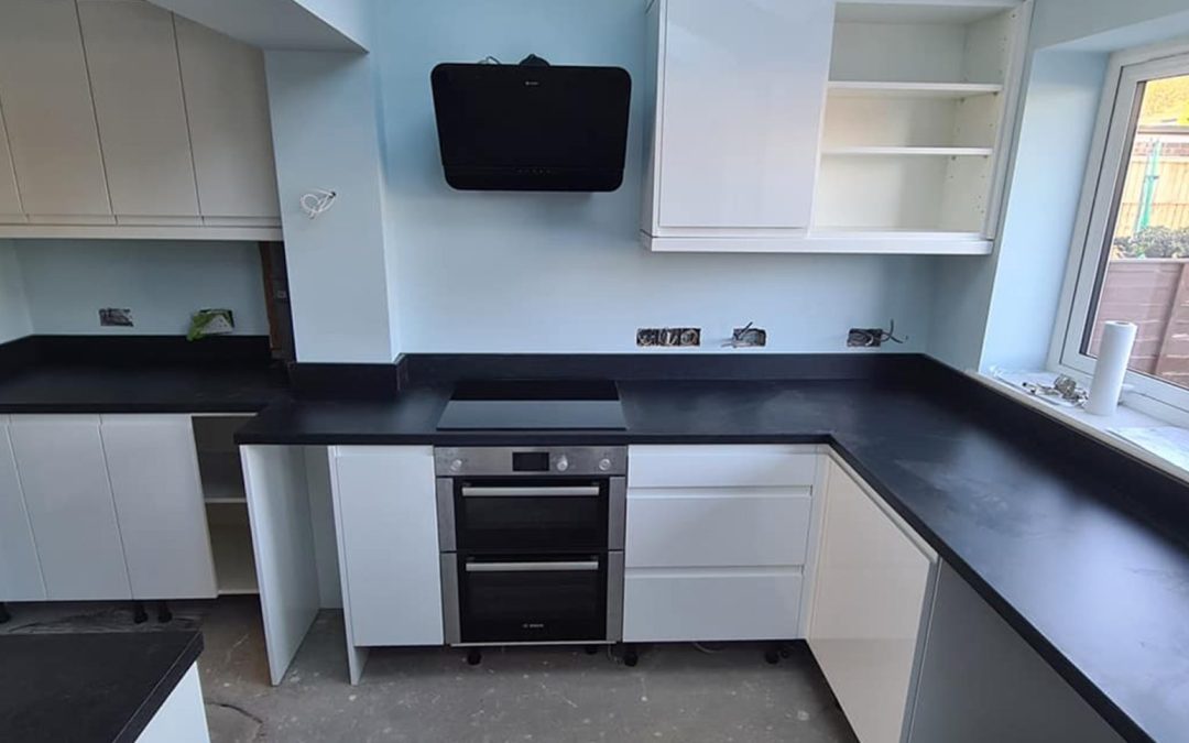 Black and white modern kitchen interior – Mitch Oborn Carpentry