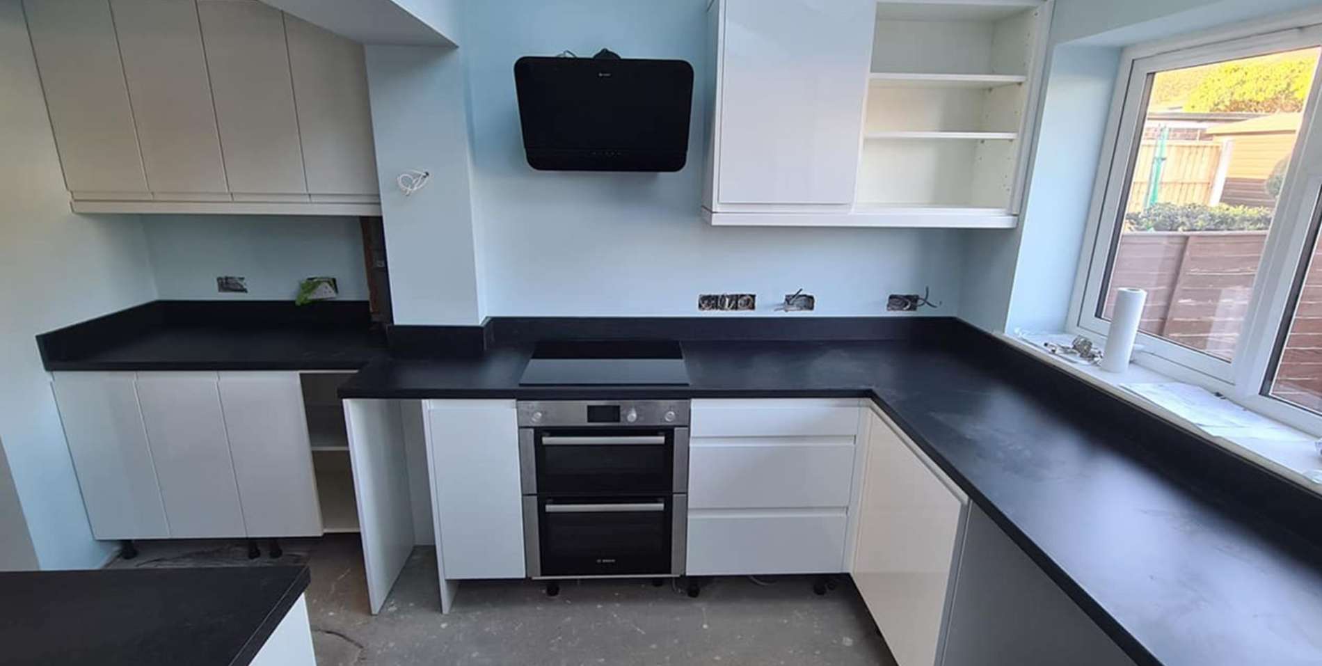 Black and white modern kitchen interior – Mitch Oborn Carpentry